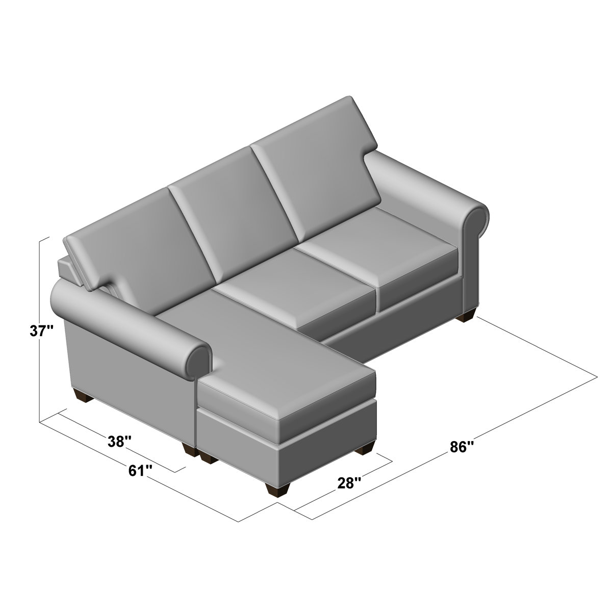 Layla 86" Wide Reversible Sleeper Sofa & Chaise with Ottoman & Reviews Wayfair